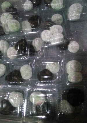 Foto resep Mochi isi kacang tanah..mochi original dan mochi pandan