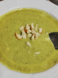 Una foto de Crema de calabacín