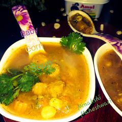 A picture of Baby Corn Soup.