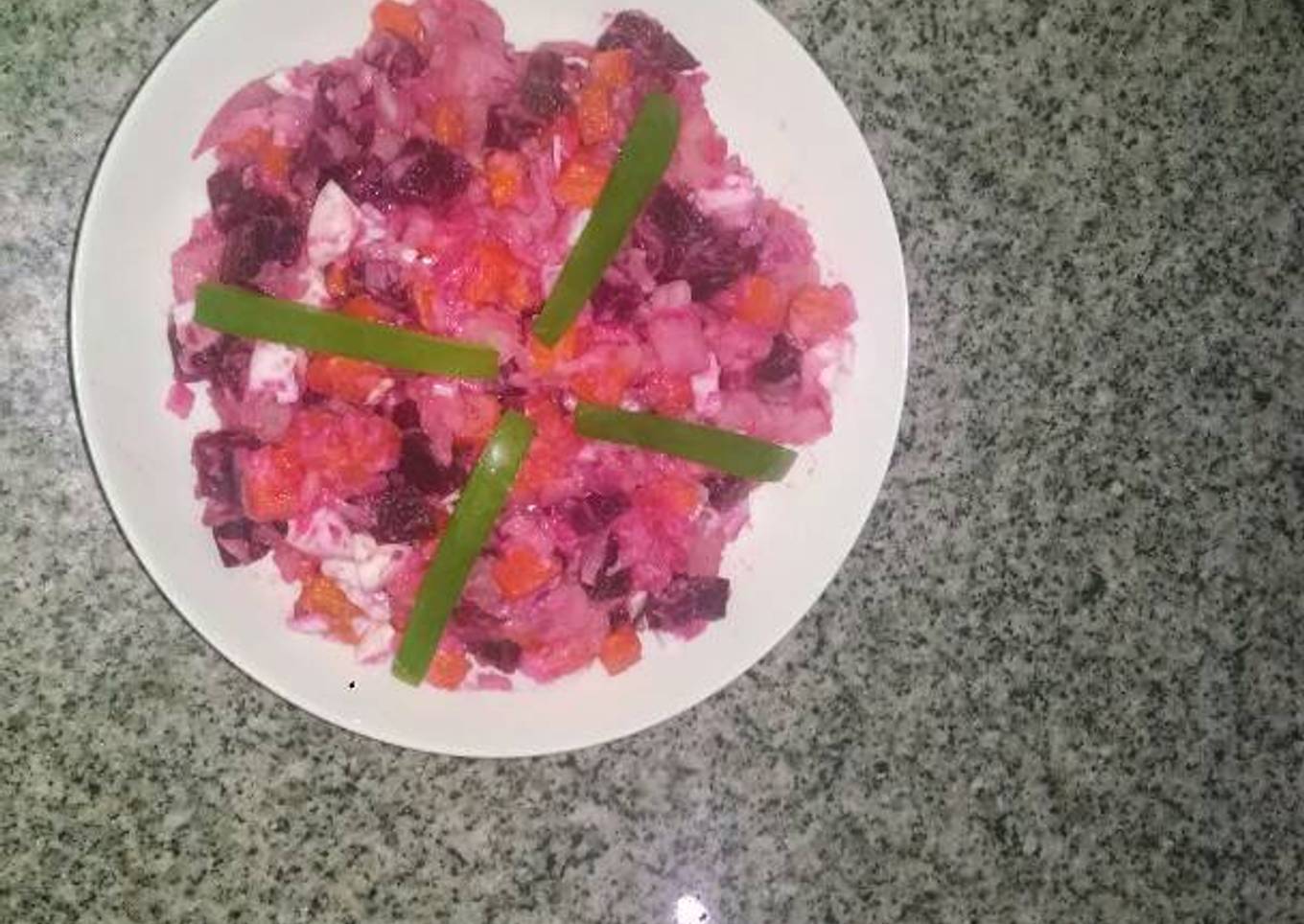Ensalada de papa zanahoria remolacha
