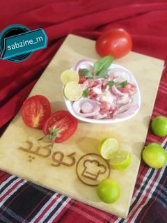 عکسی از دستور سالاد گوجه روسی