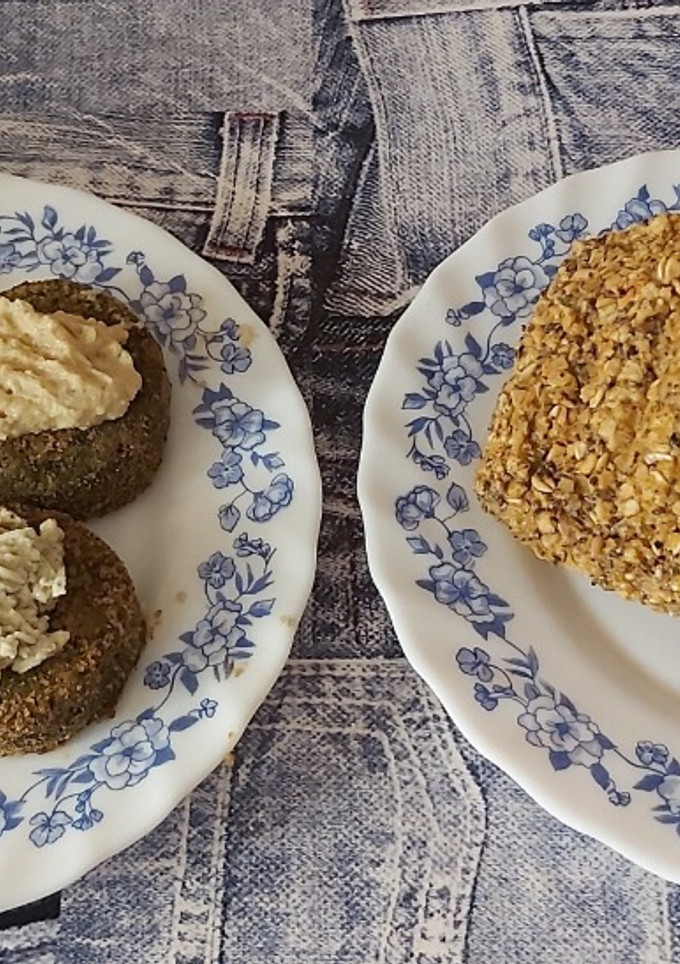 Una foto de Hamburguesas de guisantes y calabacín