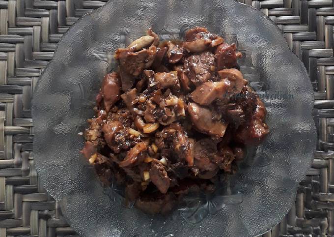 Ati ayam bumbu kecap enak