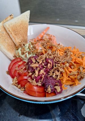 Une photo de Pokebowl crevette