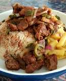Lomo saltado (con carne de cordero)