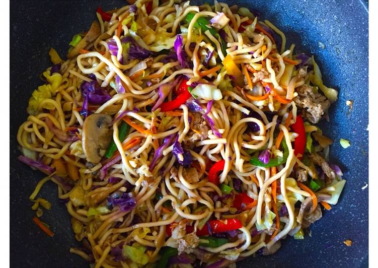 Simple Way to Prepare Super Quick Homemade Vegetable Teriyaki Noodle Bowl