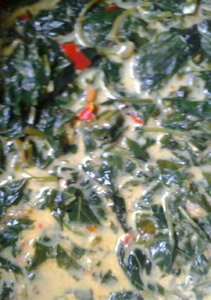 Foto resep Daun ubi Jalar Bumbu Kuning