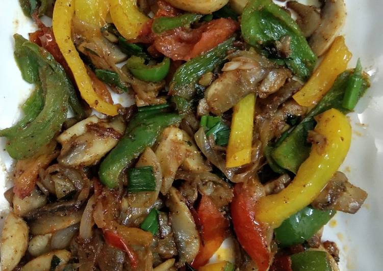 Easy Way to Cook Super Quick Mushroom pepper fry