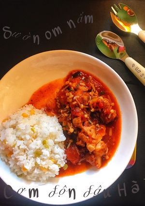 Hình của món Sườn om nấm(kiểu mẹ pun).