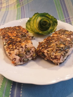 Foto di Filetto di salmone in crosta di semi