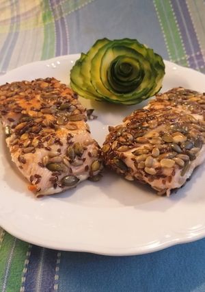 Foto di Filetto di salmone in crosta di semi