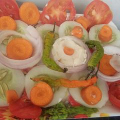 Mix veggies salad with mayonnaise A picture of Mix veggies salad with mayonnaise.