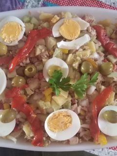 Una foto de Ensalada de patatas fritas
