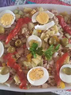 Una foto de Ensalada de patatas fritas