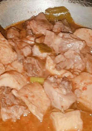 Foto resep Krengseng tahu ayam bumbu merah