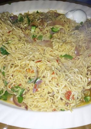 A picture of My hot/pepper indomie.