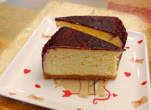 Foto resep Ricotta Cheesecake with Blueberry Glaze