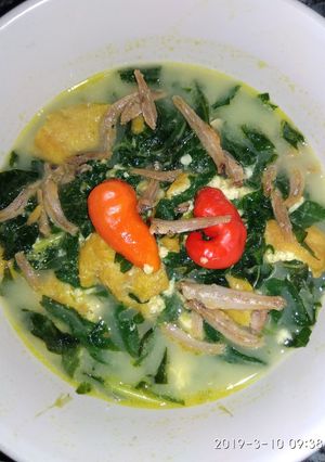 Foto resep Sayur tahu+ daun singkong+ teri