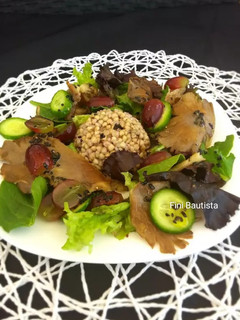 Una foto de Ensalada de trigo sarraceno y setas
