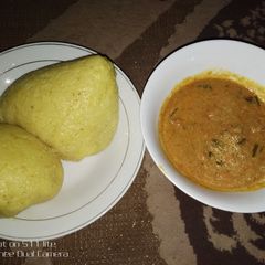 A picture of Miyan gyada da lawashi(spring onions & peanut soup.).