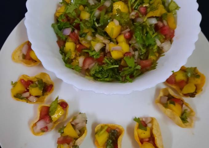Easy Yummy Mexico Food Mango 🥭 Salsa ya mango 🥭 Salad 🥗 😋