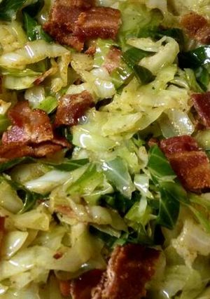 A picture of Southern Fried Cabbage.
