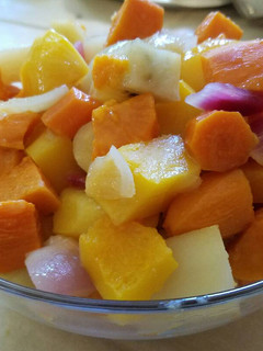 A picture of Butternut squash dish/stew.
