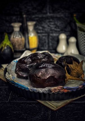 صورة لوصفة تفريز الباذنجان المشوي