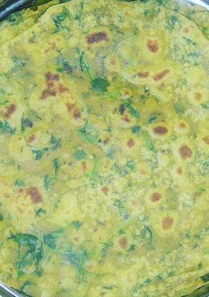 A picture of Palak methi chapathi.