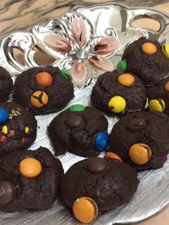 صورة لوصفة كوكيز m&m