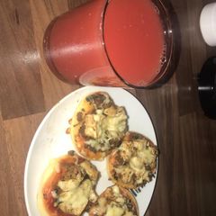 A picture of Mini pizzas.