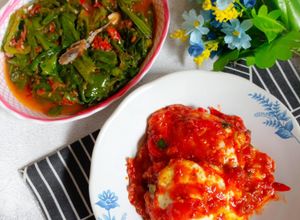 Foto resep Set Menu (Oseng Genjer Ikan Asin, Telur Ceplok Gongso)