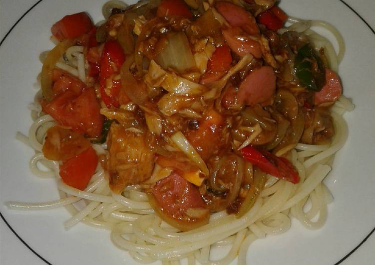 Simple spaghetti with tuna (#PR_Pasta)