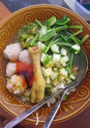 Foto resep Mie bakso simpel enak