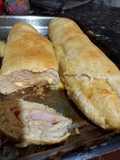 Pan relleno de jamón y queso