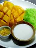 Pandan Sticky Rice with Mango