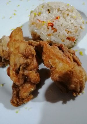 Una foto de Pollo apanado