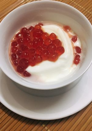 Hình của món Sữa chua trân châu đỏ.