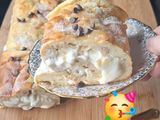 Crêpe géante roulée aux pommes