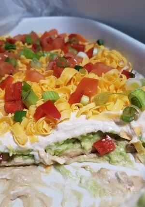 A picture of Front Street Heat 7 layer dip.