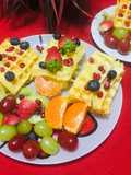 Wafles Salados con Queso mozzarella y Queso Parmesano!🧇🍯🥝🍓🍊