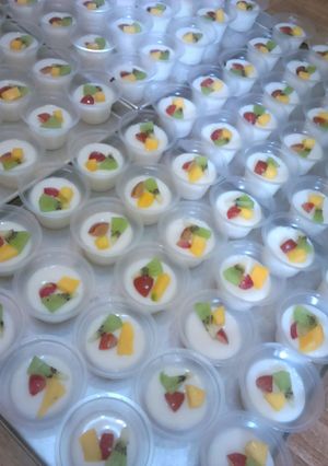 Foto resep Puding sutera buah sederhana