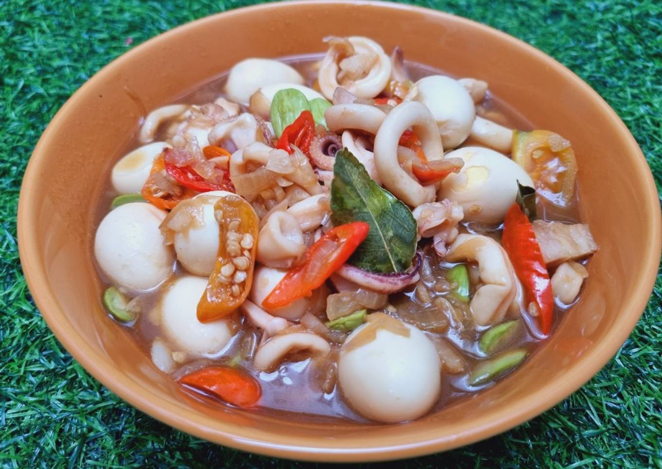 Tumis Cumi pete telur puyuh simpel & enak