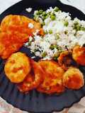 Fried Veggies and Meat With Green Pea Rice