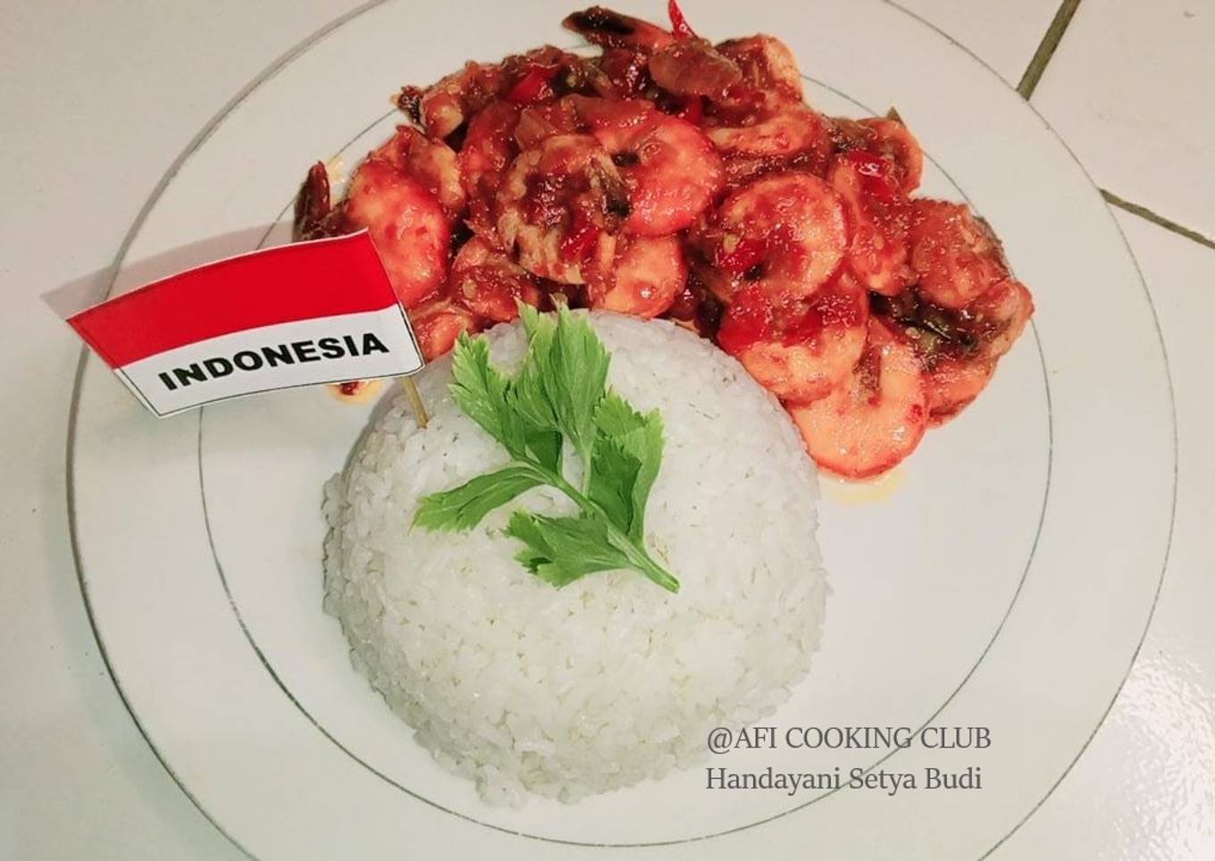 Udang Asam Manis Merah Putih