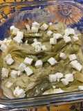 Poireaux vinaigrette marinés sauce câpres et feta