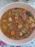 Canned Lentils with Vegetables, Chorizo, Blood Sausage, and Potatoes