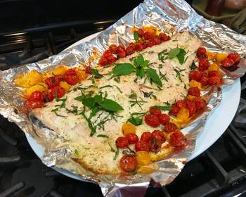 Ultimate Making Recipe Super Easy Roasted Lemon Dill Salmon with Basil Tomatoes Most Delicious