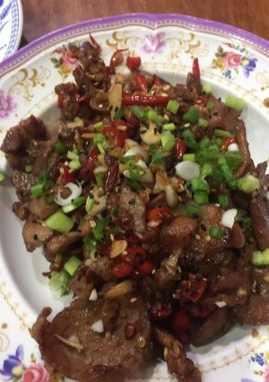 รูปของ หมูสไลด์หมักเกาหลี(แบบเผ็ด แบบไม่เผ็ด)