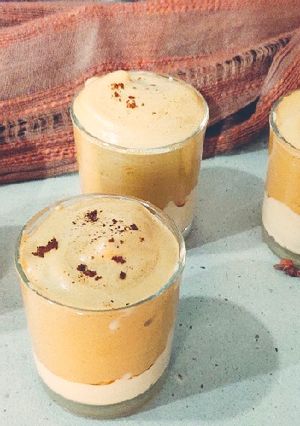A picture of Dalgona Coffee Shrikhand Shots.